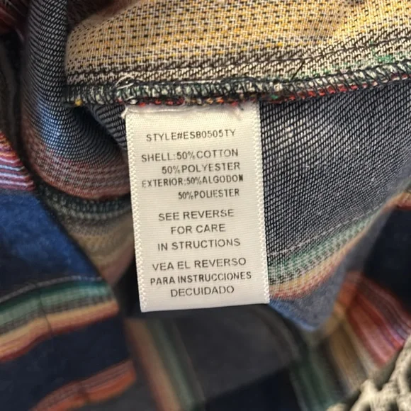 SMP striped button front skirt size large - Picture 5 of 5